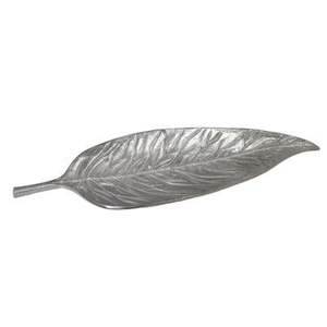 Admirable plateau en argent de style moderne à bas prix vente chaude en aluminium métal plateaux de service plateau de feuilles pour la décoration du dîner - Product Image 1