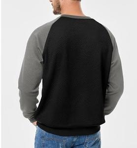 Sweat-shirt en coton 100% à col rond, manches régulières, bouton, pour la salle de sport, la remise en forme, la musculation, personnalisable en OEM, vente en gros, polaire d'hiver pour l'extérieur - Product Image 3