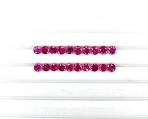 100% Natural Burma <b>Ruby</b> Heated 3x3mm Calibrated Round Diamond Cut Pinkish Red Color Loose Gemstone for Jewellery Making - Product Image 1
