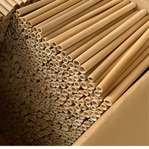 Pajita de bambú amarilla a precio de fábrica, venta al por mayor a granel, pajitas de bambú de alta calidad - Product Image 2