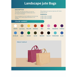 Bolsa de Yute Ecológica con Estampado de Hojas Blancas, Reutilizable, Tamaño Mini, Cierre Superior con Asa, Personalizable, para Uso Diario, Viajes y Publicidad - Product Image 5