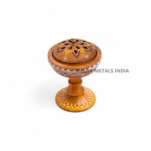 Quemador de Incienso de Metal para Bakhoor y Oud con Base de Madera y Diseño de Estrella para Decoración del Hogar - Product Image 2