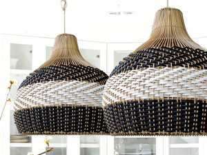 Abat-jour en forme de fleur en rotin naturel couverture de lampe en rotin fournisseur du Vietnam suspension de haute qualité FBA Amazon - Product Image 6