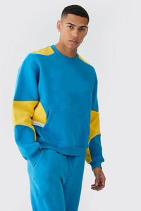 ชุดวอร์มดีไซน์ใหม่ล่าสุดสำหรับฤดูหนาว ผ้าหนานุ่ม 100% ผ้าฝ้าย พิมพ์โลโก้ตามสั่ง กางเกงขายาวทรงสแต็คและเสื้อสเวตเชิ้ตสำหรับผู้ชาย - Product Image 3