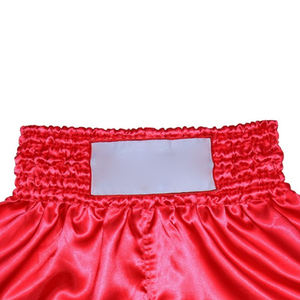 Pantalones cortos de Muay Thai duraderos personalizables hechos en Pakistán para boxeo, entrenamiento de gimnasia, ropa de artes marciales de poliéster - Product Image 4