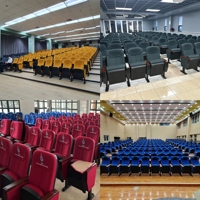 Chaise de conférence pliable en tissu pour théâtre, cinéma, auditorium, église, salle de conférence, sans tableau d'écriture