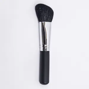 Dongshen brushes makeup cosmetic luxury black natural goat hair angled contour brush makeup blush brushes