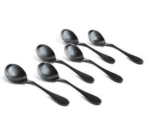 Ensemble de couverts en acier miroir produits de haute qualité personnalisés quantités en vrac couverts de mariage ensemble de couverts noir mat - Product Image 1