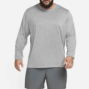 2025 dernier Logo personnalisé broderie impression à manches longues cou T-Shirt pour hommes femmes Sublimation blanc uni Polyester tricoté - Product Image 6