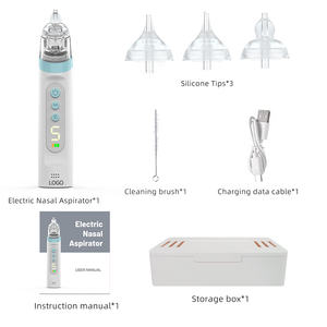 Limpiador de nariz impermeable de nivel de succión ajustable, aspirador <span class=keywords><strong>nasal</strong></span> electrónico para bebé de silicona - Product Image 5