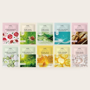 Paquete de 10 Tipos de Crema Hidratante Facial Orgánica MBL, Incluyendo Granada, Baba de Caracol, Aloe, Ginseng Rojo, Jalea Real, Té Verde y Perla - Product Image 1