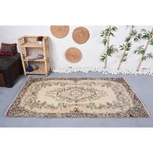 พรมวินเทจ ขนาด 3.7x6.7 ฟุต พรมตุรกี สีเบจ-น้ำตาลลายพราง - Product Image 2