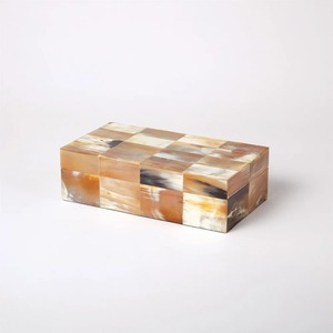 Elegante y Única Caja de Joyería con Incrustaciones de Resina Curvada a Mano, Caja de Recuerdos con Incrustaciones de Cuerno, Producto de Regalo, Cajas de Almacenamiento para Fabricación - Product Image 2