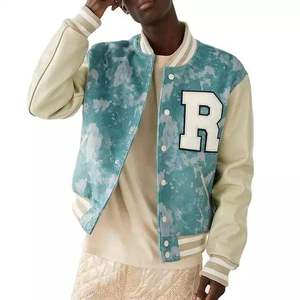 Wholesale Unisex Patchwork Varsity Letterman <b>Jackets</b> Custom Printing Embroidery Leather Sleeves Varsity <b>Jacket</b> - Product Image 6