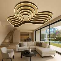 Candelabro de nube LED ondulado artístico personalizable, luz de techo abstracta, altura ajustable fácil de colgar para habitaciones de Hotel para Emiratos Árabes Unidos
