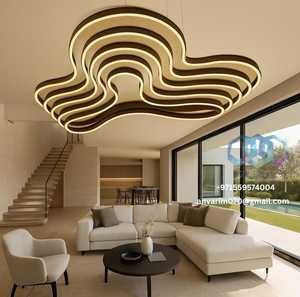 โคมไฟระย้าแอลอีดีรูปหยักแบบศิลปะปรับแต่งได้ไฟติดเพดานแนวนามธรรมปรับความสูงได้ง่ายสำหรับโรงแรมห้องพักสำหรับ UAE - Product Image 3