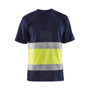 Venta al por mayor de alta visibilidad 100% poliéster tela construcción trabajo camiseta mejor precio alta visibilidad trabajo camiseta - Product Image 1