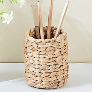 Handmade <b>water</b> hyacinth desk <b>pen</b> holder office workspace organizers pencil stationery stand - Product Image 3