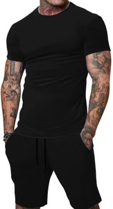 Ropa de entrenamiento ligera transpirable de secado rápido para hombres para correr gimnasio ejercicio ropa deportiva informal logotipo personalizado impreso conjuntos de Fitness - Product Image 5