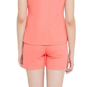 ชุดสั้นระบายอากาศได้ดีของผู้หญิง2ชิ้นสีพื้นสไตล์ลำลอง - Product Image 6