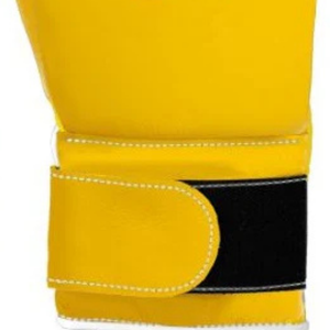 Guantes de Boxeo Profesionales de Cuero Amarillo con Velcro en la Muñeca, Guantes de Entrenamiento y Sparring para Hombres y Mujeres - Product Image 6