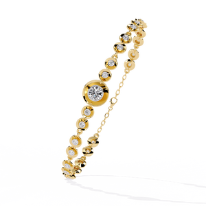 Fabulous 18K <b>Gold</b> Lab Grown Diamond Bracelet & <b>Bangle</b> Luxurious Jewelry - Product Image 3