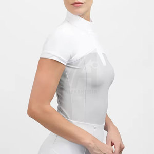 Chemise de concours équestre respirante à manches courtes pour femmes, fabriquée par Alexandria Industries. - Product Image 3