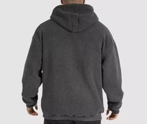 New Arrival 2025 Stylish Custom Made <b>Sherpa</b> Teddy Fleece Long Sleeves Breathable <b>Pullover</b> High Quality <b>Wholesale</b> hoodie For Mens - Product Image 2
