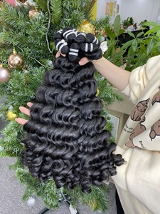 Venta al por mayor VQ Hair Vietnamita 100% Raw Natural Curly Big Curl Extensiones de cabello humano de alta calidad en todos los tamaños y colores - Product Image 2