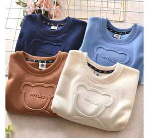 OEM ODM Cotton Blank Crewneck <b>Plain</b> <b>Sweatshirts</b> Original Materials Sweater Men's Sweat Wear Embroidery O Neck Shirt for Men's - Product Image 4