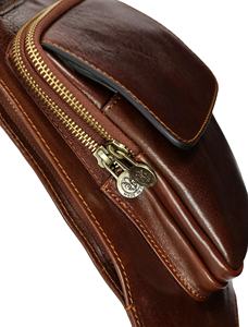 กระเป๋าสะพายหนังแท้สีน้ำตาลคาราเมลวินเทจแบบหรูหรากระเป๋าสะพายข้างขนาดเล็กสำหรับ Women-LCB-0015D - Product Image 4