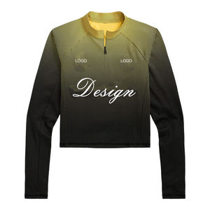 Pull-over streetwear pour femme, personnalisable, avec motif graphique, col quart-zip, en coton extensible, broderie 3D sur le devant, collection automne - Product Image 4