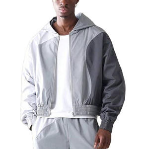 Chándales Cortavientos de Nailon de Alta Calidad, Diseño Personalizado, Bloques de Color, Chándal Deportivo para Hombre, Chándales Cortavientos OEM - Product Image 4