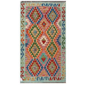 พรมอิมาโกะ ไมมาณา อัฟกานิสถาน คิลิม ขนาด 165 x 95 ซม. พรมปูพื้นและชุดพรม - Product Image 1