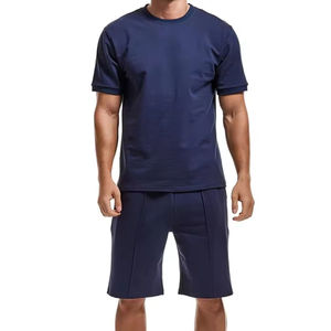New Customized <b>Men</b> Summer Shirt And <b>Short</b> Set Tracksuit Cotton Fabric T Shirt <b>Shorts</b> Set <b>Men</b> Wear T Shirt With <b>Shorts</b> Twin Sets - Product Image 1