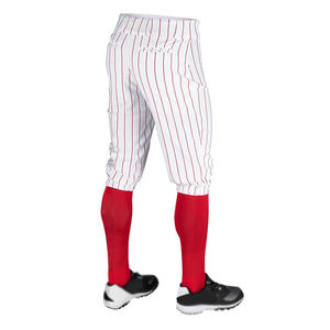 Vente en gros d'usine Maillot de baseball boutonné à col ras du cou avec pantalon Pinstipe Fabricant d'uniformes de baseball personnalisés au Pakistan - Product Image 4