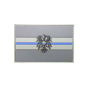 2024 patchs en PVC à coudre en relief avec logo personnalisé Techniques tissées à la main Matériau de toile Échantillon OEM gratuit Badge en caoutchouc personnalisé - Product Image 3