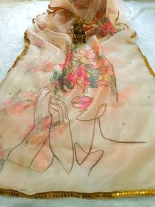 โสร่งผ้าชิฟฟ่อนราคาโรงงานที่มีความต้องการสูงสไตล์ปากีสถานสำหรับสุภาพสตรีและเด็กผู้หญิงสำหรับงานเลี้ยงและงานแต่งงาน-วางจำหน่ายในอินเดีย - Product Image 5