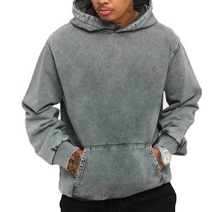 เสื้อฮู้ดผู้ชายผ้าคอตตอนรุ่นเฮฟวี่เวต500gsm ไหล่ตกเสื้อแนวสตรีทแวร์เสื้อมีฮู้ด OEM - Product Image 1