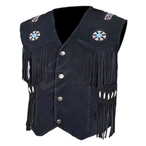 Prix raisonnable 100% cuir matériau Durable Cowboy cuir gilet meilleure qualité respirant hommes Cowboy cuir gilet - Product Image 1