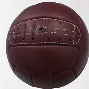 Ballon de football en cuir 18 panneaux taille 5 Football Vintage Old Fashioned cuir Football personnaliser logo impression design - Product Image 5