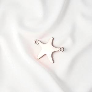 Charmes poisson étoile faits à la main en argent sterling pendentif personnalisable faisant des bijoux - Product Image 2