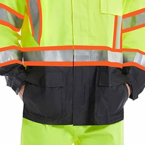Veste réfléchissante personnalisée avec tissu de sécurité respirant pour les chantiers de construction et industriels, téléchargée par Dress Sports - Product Image 3