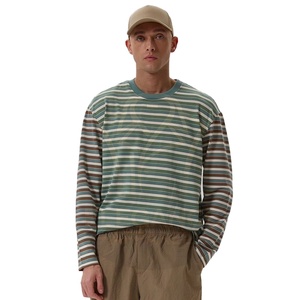 T-shirt à manches longues moderne pour hommes en gros, vêtement de tous les jours tendance avec logo personnalisé imprimé - Product Image 1