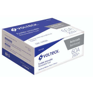 Fusible à cartouche renforcé Volteck FUS-60R 60A 250V, haute performance, boîtier H, fabriqué au Mexique - Product Image 1