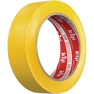 เทปพีวีซีสีเหลือง 318 สำหรับป้องกัน ขนาด 33 เมตร ยาว 50 มม. กว้าง 1 ม้วน ยี่ห้อ KIP สำหรับใช้ในสำนักงาน - Product Image 1