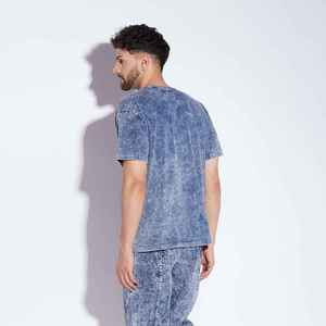 T-shirts surdimensionnés vintage délavés à l'acide pour hommes, collection Printemps-Été 2026, avec logo personnalisé, 100 % coton épais, effet délavé à l'acide - Product Image 3