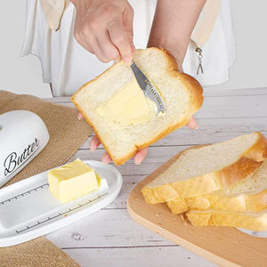 Plat à beurre au design classique plateaux de service à beurre taille personnalisée disponible avec logo accessoires de vaisselle de cuisine acceptables - Product Image 2