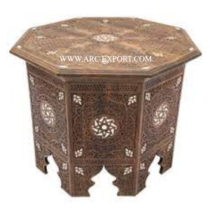 Mesa marroquí de Metal de calidad superior Forma y tamaño personalizados Metal Color dorado Hecho a mano Diseñador único Mesa marroquí Uso en el hogar - Product Image 2