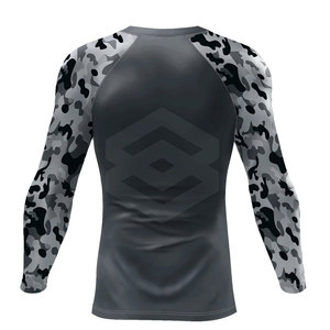 Personalizado mangas completas Rash Guard Color sólido hombres manga larga Rash Guard para Fitness Wear alto fabricante - Product Image 2